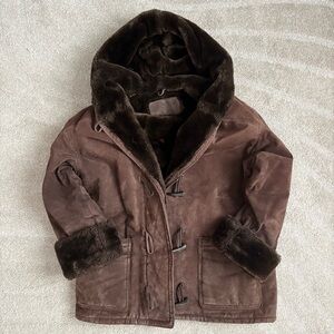 VTG St. John’s Bay Genuine Leather Duffle Coat